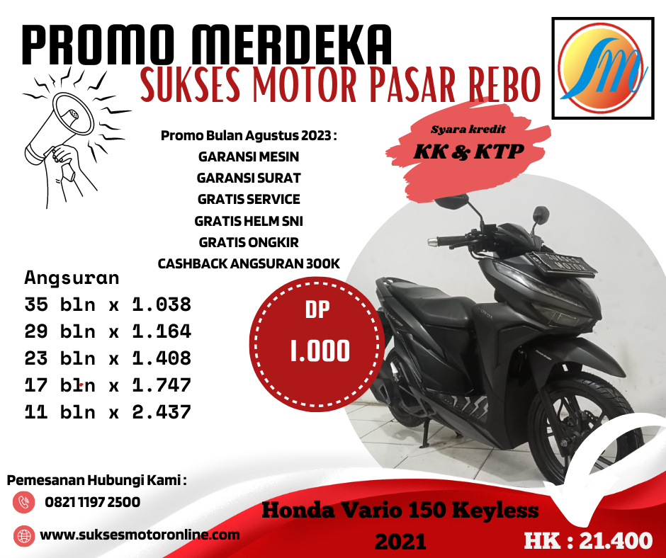 Honda Vario 150 Keyless tahun 2021 MTR230800138