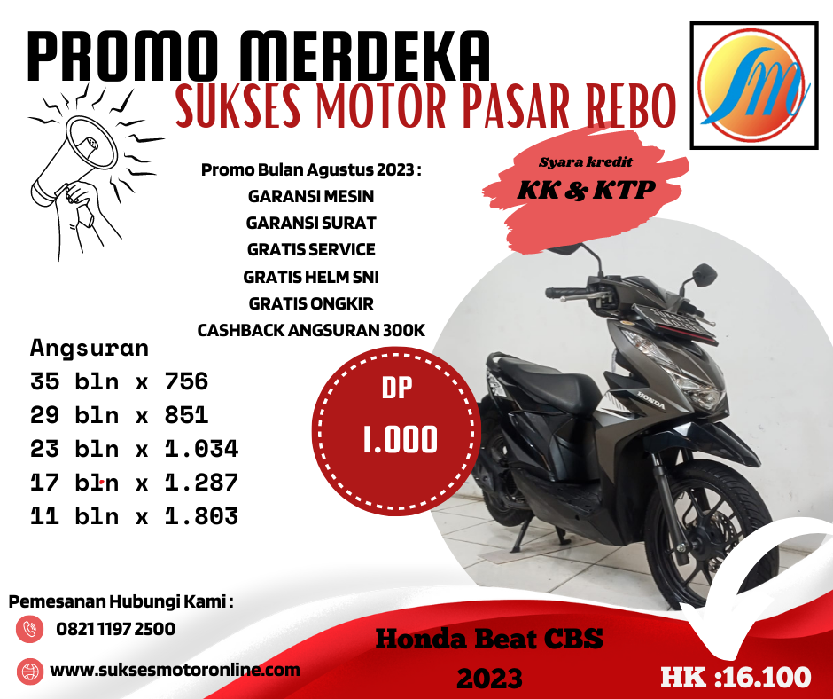 Honda Beat Cbs LED tahun 2023 MTR230800152
