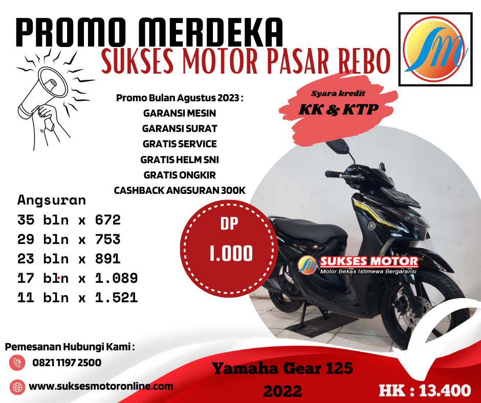 Yamaha Gear 125 tahun 2022 MTR230700136