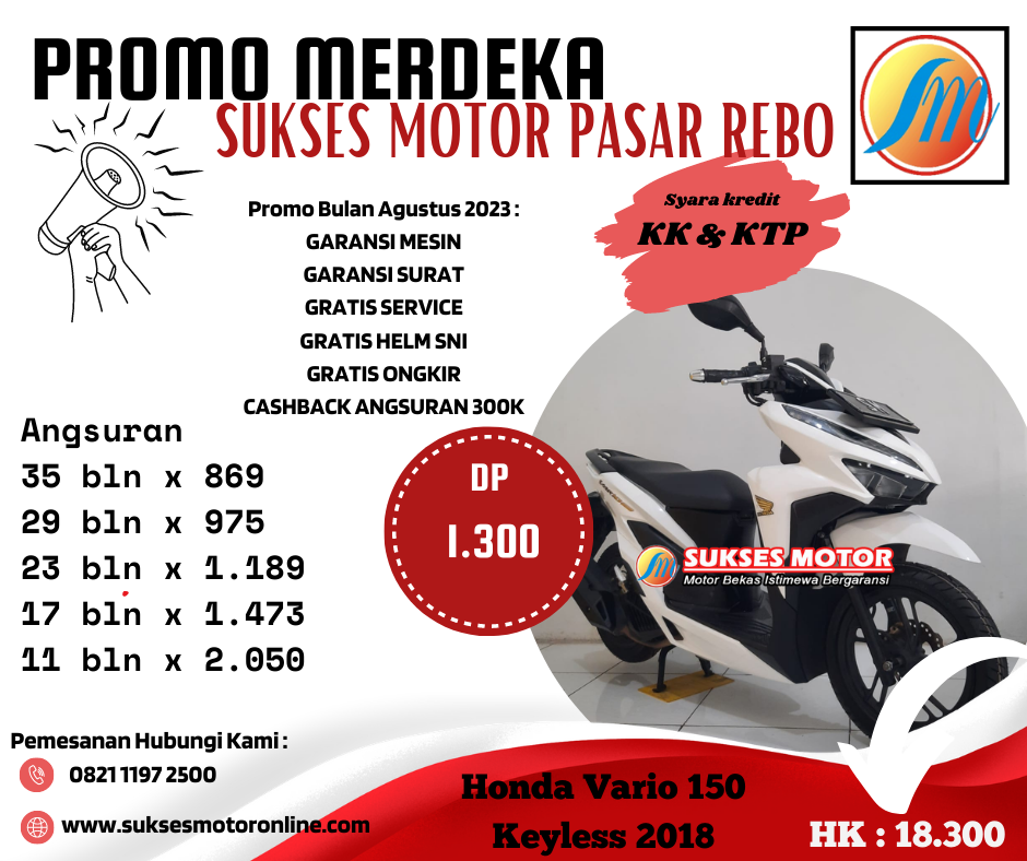 Honda Vario 150 Keyless tahun 2018 MTR230500152